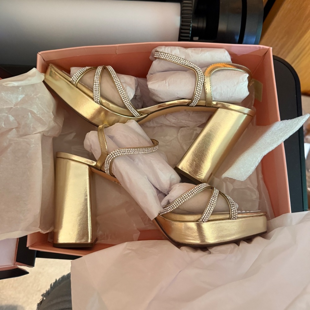 Nina Sevyn Platform Sandal (GOLD)